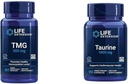 Life Extension TMG 500 mg og Taurine 1000 mg Supplement Bundle - 60 Flydende vegetariske kapsler og 90 Vegetariske kapsler