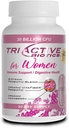 Essential Source Triactive Biotics for Women - Probiotika til kvinder med 18 Staints, Organic VitaFiber Prebiotic & Cranberry til fordøjelsesstøtte, immunforsvar, urinveje, vaginal sundhed - 90 kapsler