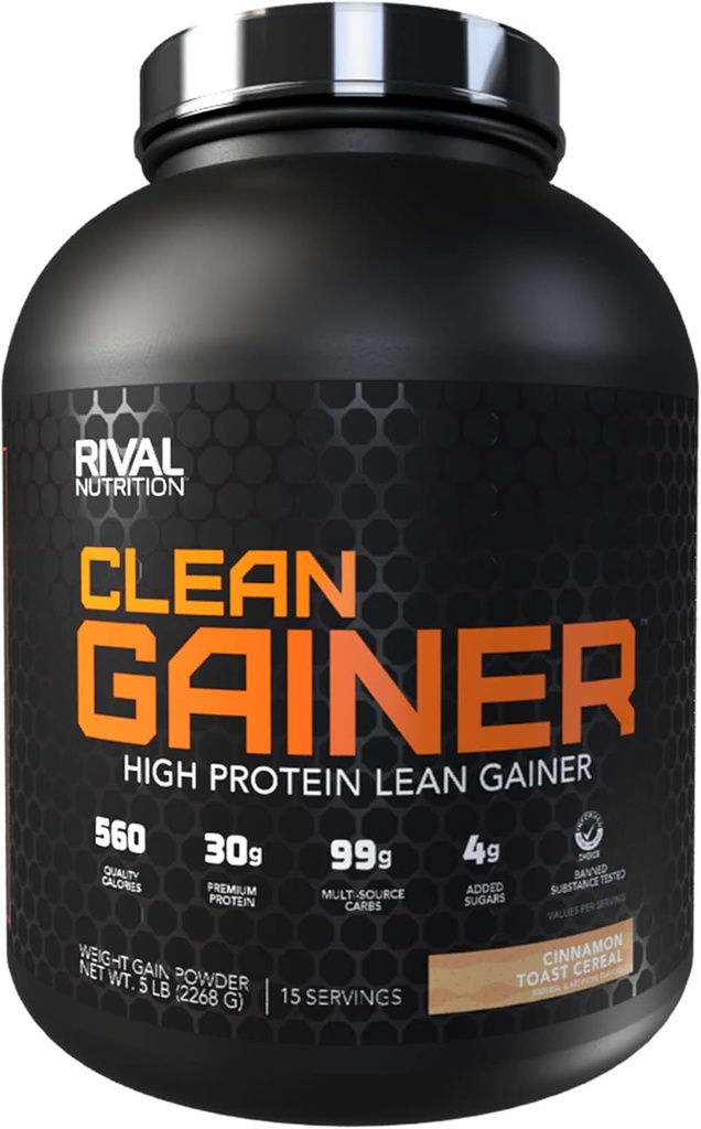 Rival Nutrition Clean Gainer - kanel Toast cereal, 5lbs