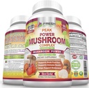 FRESH METHCARE Mushroom Supplement - Lions Mane, Cordyceps, Reishi, Tyrkiet Hale, og shitake - Immun og hjerne Support - Peak Power Mushroom Supplement - 90 Vegansk Kapsler
