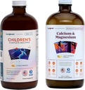 LIQUIDSUNDHED Børn Multivitaminer Komplet Multi for børn og calcium med Magnesium fælles Support Bundle