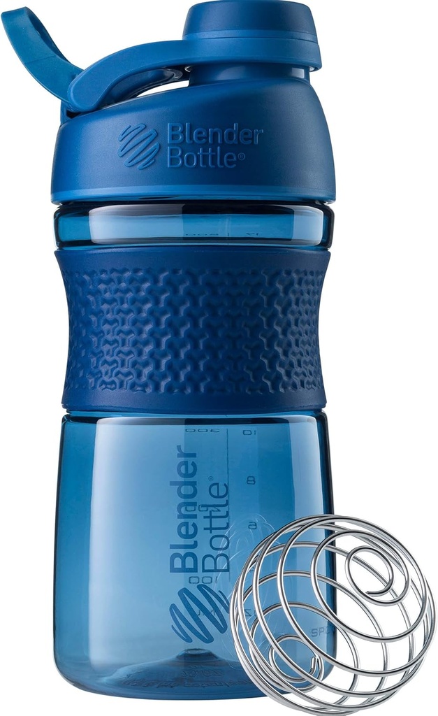 BlenderBottle SportMixer Shaker Flaske Perfekt til Protein Shakes og Pre Workout, 20-Ounce, Navy