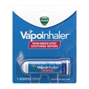 Vicks VapoInhaler, Portable Nasal Inhaler, Non- Medicated, Lindrende dampe, Menthol Duft, 1 Greve