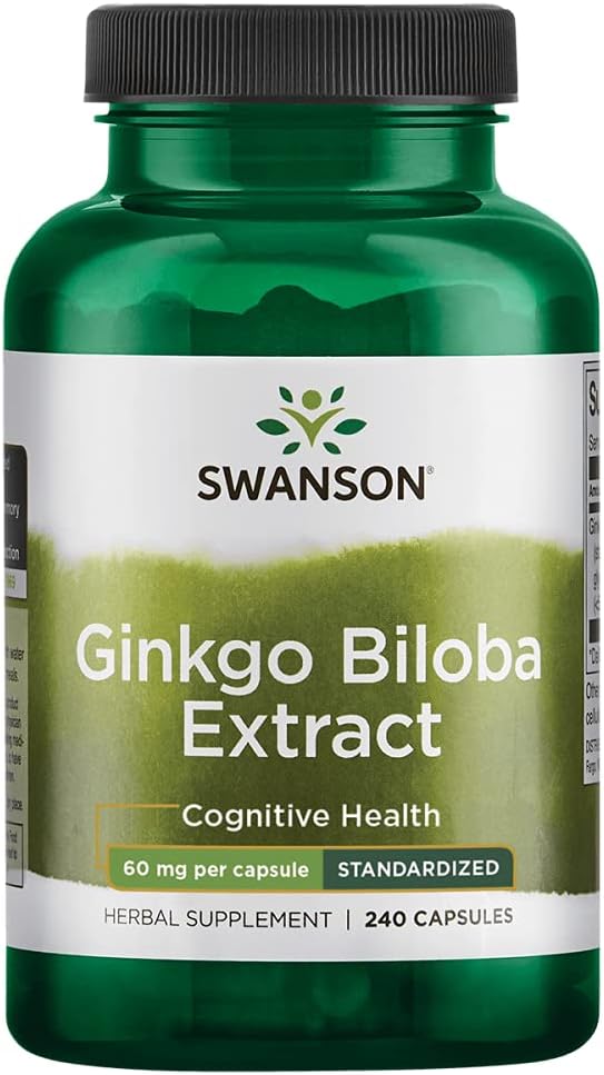 Swanson Ginkgo Biloba Extract 24% 60 Milligram 240 Kapsler