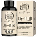 Joy- Filled Mood Support - 7 Herb Complex w / St. Johns Wort Note 124; Stress Relief - Hjælper med at berolige sindet & Kropskvotient 124; 100% Plant- Based Happy Pills, Ashwagandha, Rhodiola Rosea