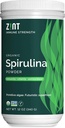 Zint Spirulina Powder, Organic (12 oz): Premium immunsupport supplement, Blue- Green Algae, Immunity Booster, Non- bestrålet Vegan Protein