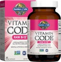 Garden of Life Vitamin Code Raw B-12-30 Capsules, 1,000mcg Whole Food B12 Methylcobalamin for Energy, Vegan Methylcobalamin Vitamin Plus Probiotics and Enzymes, Gluten Free Supplements