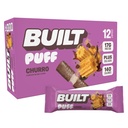 Built Bar, Puff Protein Bars, Churro Puff, 17g Protein Snacks, On-The-Go Bars, Only 140 Calories & 6g Sugar, Collagen, Gluten Free, 12 Count