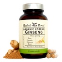 Urteudtræk Panax Ginseng • 124; Organisk koreansk Ginseng • Root Pulver • 124; 1000mg • 124; Høje Ginsenosider til energi & ydeevne • 124; 60 Veganske kapsler