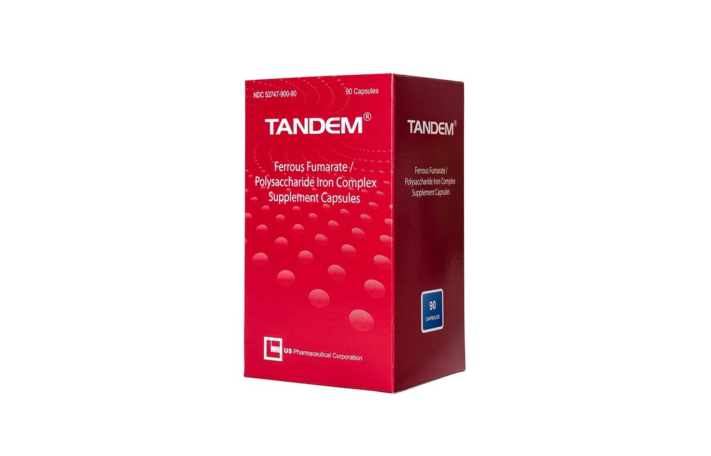 Tandem- 106 mg Elemental Iron- Easy to Swallow- High Tolerability - Odorless & Tastless