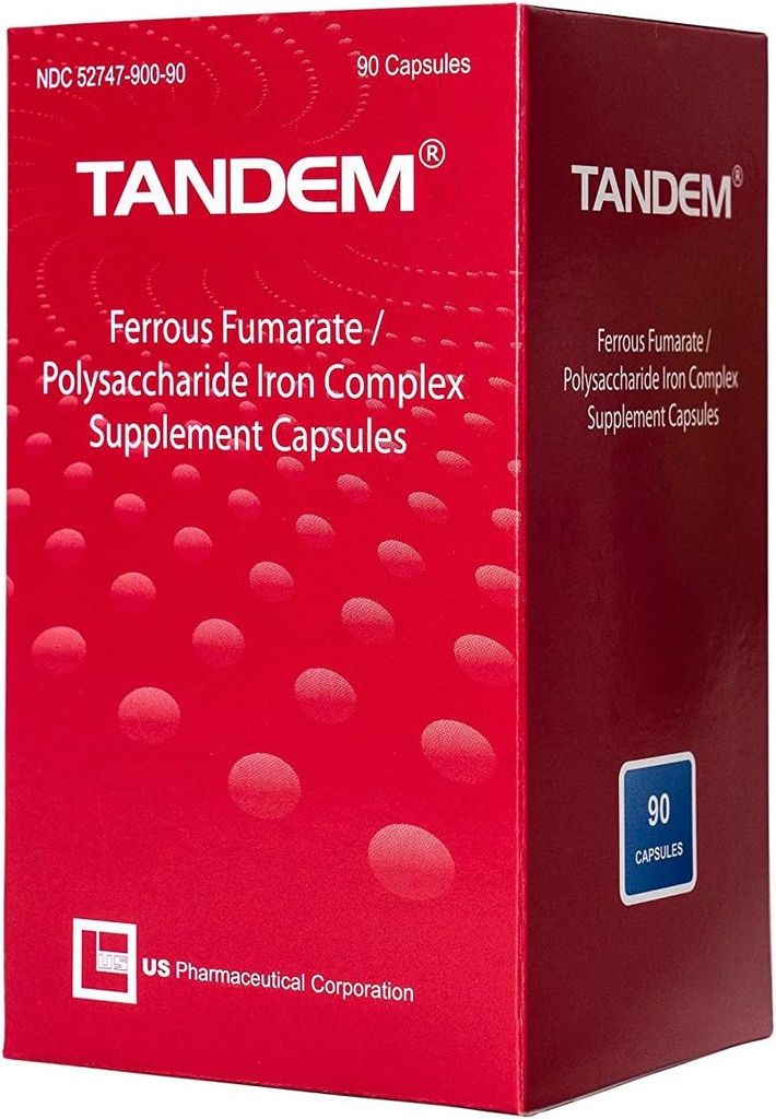Tandem- 106 mg Elemental Iron- Easy to Swallow- High Tolerability - Odorless & Tastless