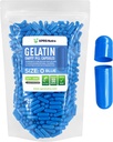 XPRS Nutra Størrelse 0 Tomme kapsler - Tomme Gelatine kapsler - 1000 Greve gør det selv Capsule Filling - Pure Bovin Pill Gel Caps til Do- It- Yourself Kosttilskud (blå)