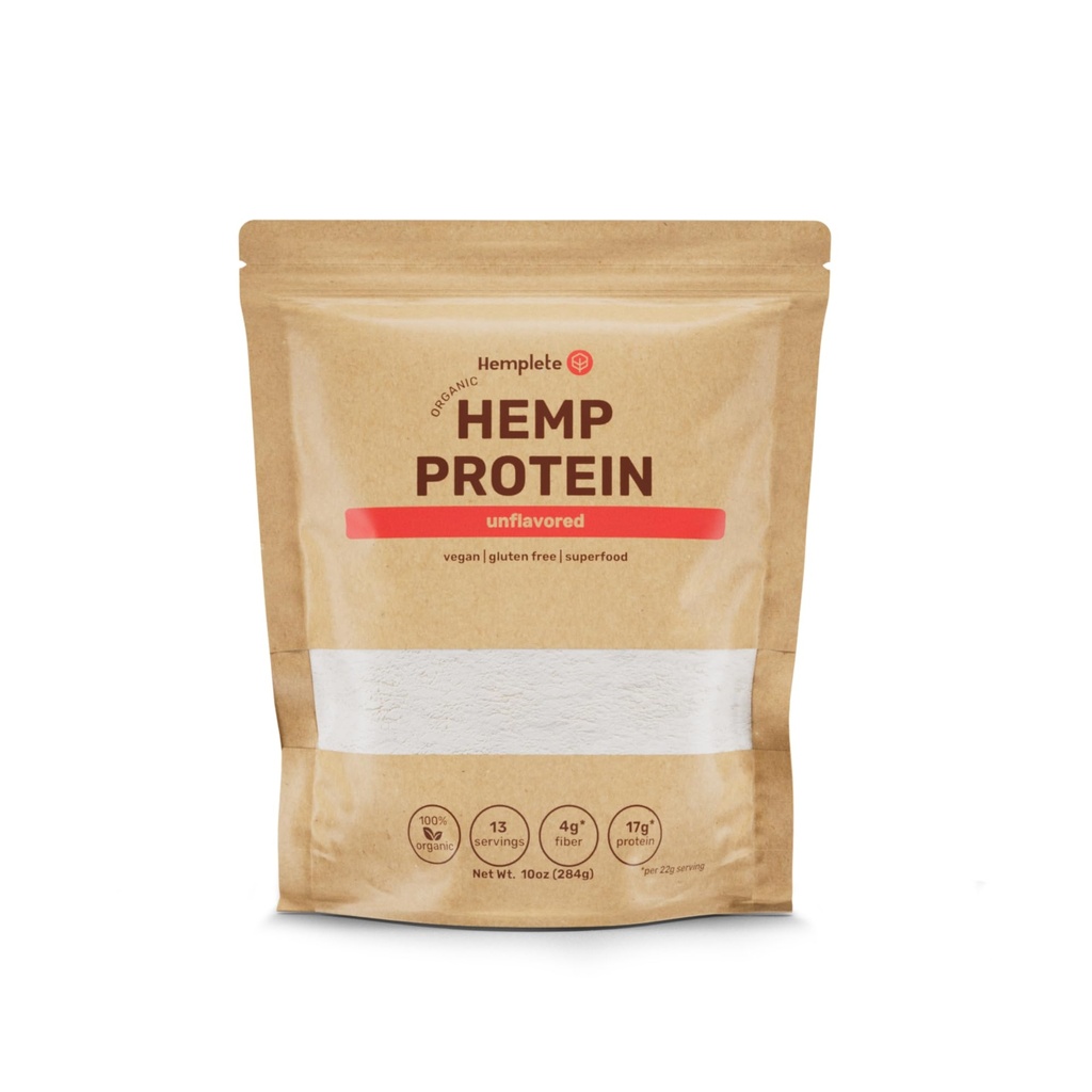 Hemp Vegan Protein Powder, Unflavored Vegan Powder with Plant Protein for Muscle Building and Optimized Recovery, Contains All 9 Essential Amino Acids, Clean & Planet-Loving, 10 Ounces