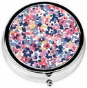 IBILIU Medicin Pill sag Vandfarve Floral Farverige Scatter Blomster Portable Pill Box til Pocket Metal Medicin Vitamin Organizer 3 Segment