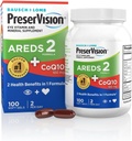 PreserVision AREDS 2 Eye Vitamin med CoQ10 for hjerte sundhed, # 1 Eye Doctor Anbefalet Mærke, Lutein og Zeaxanthin Supplement med C-vitamin & E, zink, og kobber, 100 Softgels