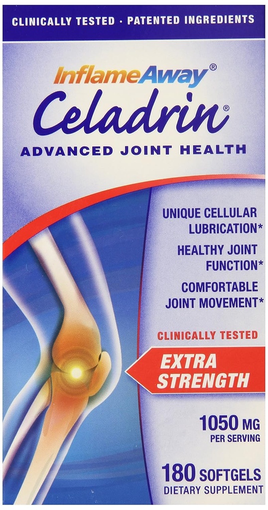 Celadrin ® Advanced Joint Health 1050 Mg, 180 Softgels Fast, Long Lasting Joint Comfort