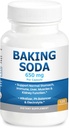 Naturlige bagning Soda kapsler - 650mg bagning Soda tabletter til Nyre & Mavesyre - Natriumbicarbonat piller, Bicarbonat Soda, Bicarbonat de Sodio para Tomar, Natriumbicarbonat 650 mg tabletter