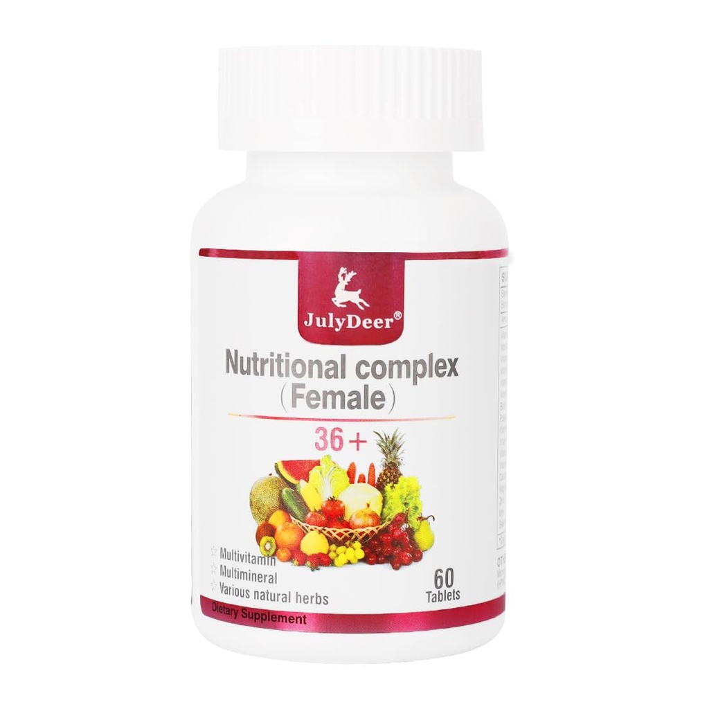 Et dagligt multivitamin til kvinder - Komplet multimineral og multivitamin med vitamin A, C, D, E og B-kompleks, zink & flere vitaminer til immunitet, energi, hår, hud og negle - 60 tabletter