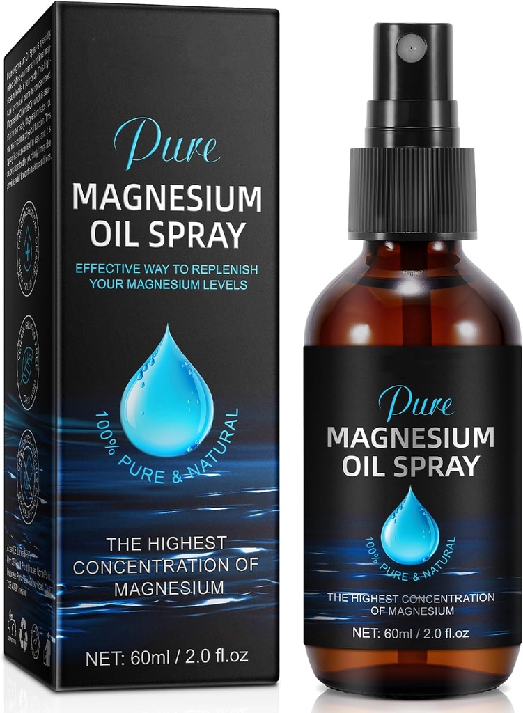 Generisk Magnesium Oil Spray, Magnesium Oil for Feet, 100% Pure Organic Natural Magnesium Oil Spray, Easy to Absorb Use, Magnesium Oil Spray for Feet