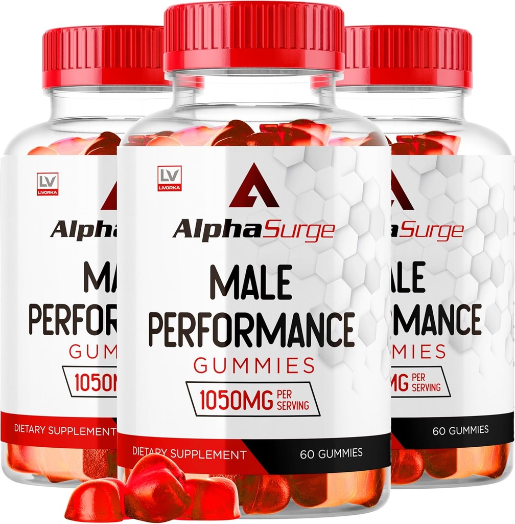 LIVORDA Alpha Surge for mænd - Alpha Surge Gummies for Male, Alfa Surge Gummies 1050mg, Alpha Surge XL Gummie, Alphaserunch Gummies, Alfa Surge Gummies, Alpha Sugre Mand, 180 Gummies for 3 Måned