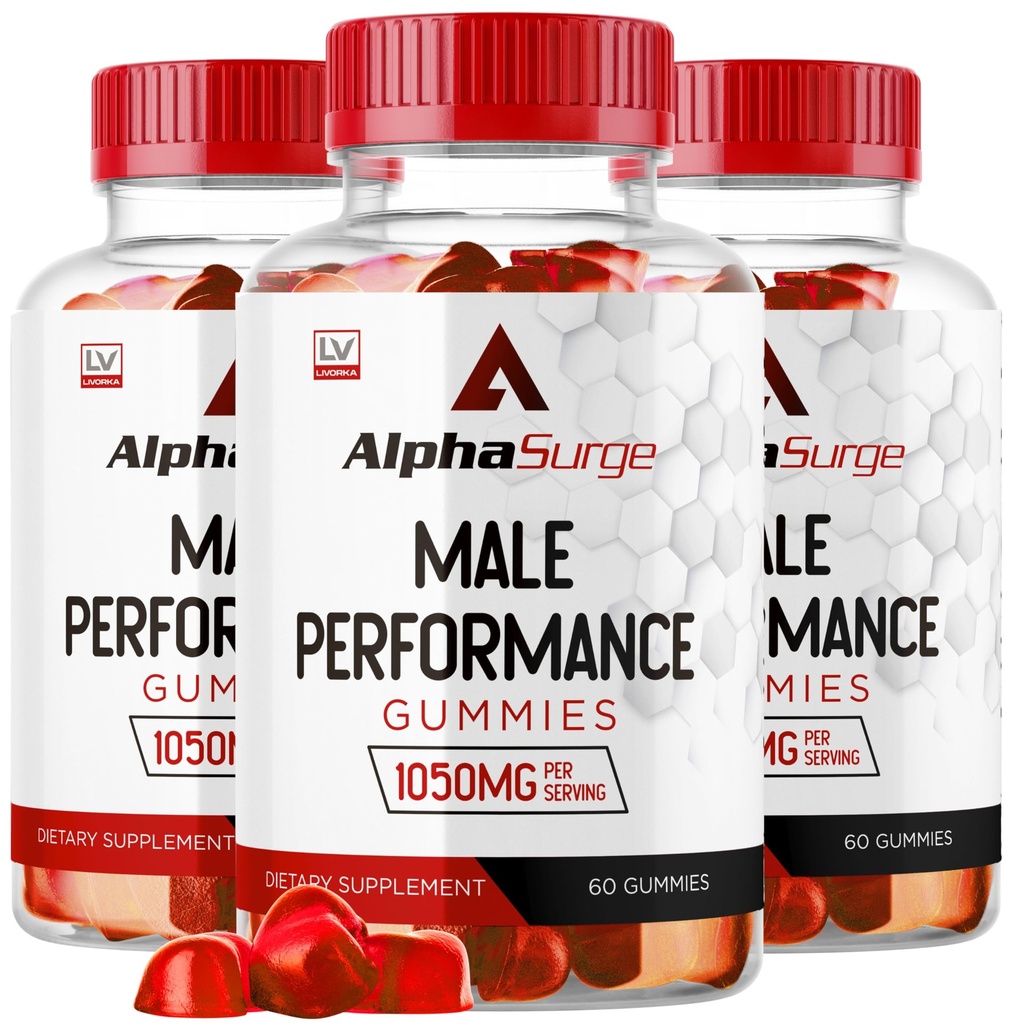 LIVORDA Alpha Surge for mænd - Alpha Surge Gummies for Male, Alfa Surge Gummies 1050mg, Alpha Surge XL Gummie, Alphaserunch Gummies, Alfa Surge Gummies, Alpha Sugre Mand, 180 Gummies for 3 Måned
