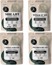 Jungle Powders Herbal Powders Bundle - Shilajit Powder, Tongkat Ali for mænd pulver, Black Ant Extract Powder, Fadogia Agrestis Extract for mænd supplement