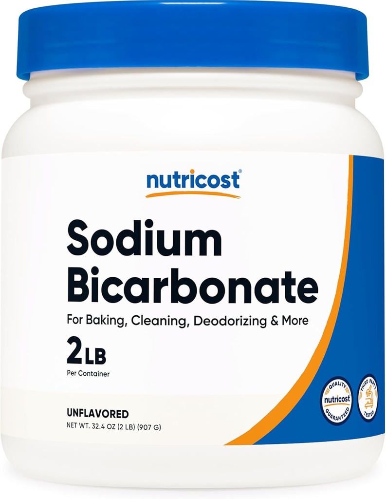 Nutricost Natriumbicarbonat (2 LB) - 600 mg per servering, ikke-GMO, gluten fri