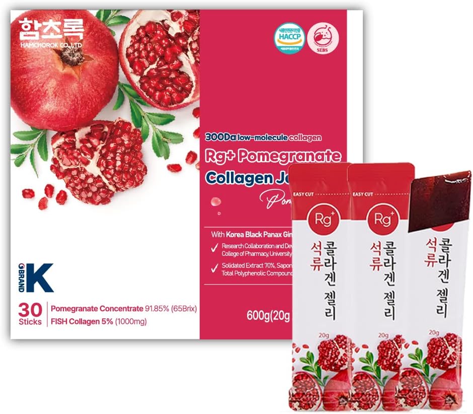 Anti- Aging korean- Beauty Pomegranat Collagen Jelly Stick 20g * 30 Stick / for hud, negle og hårvækst