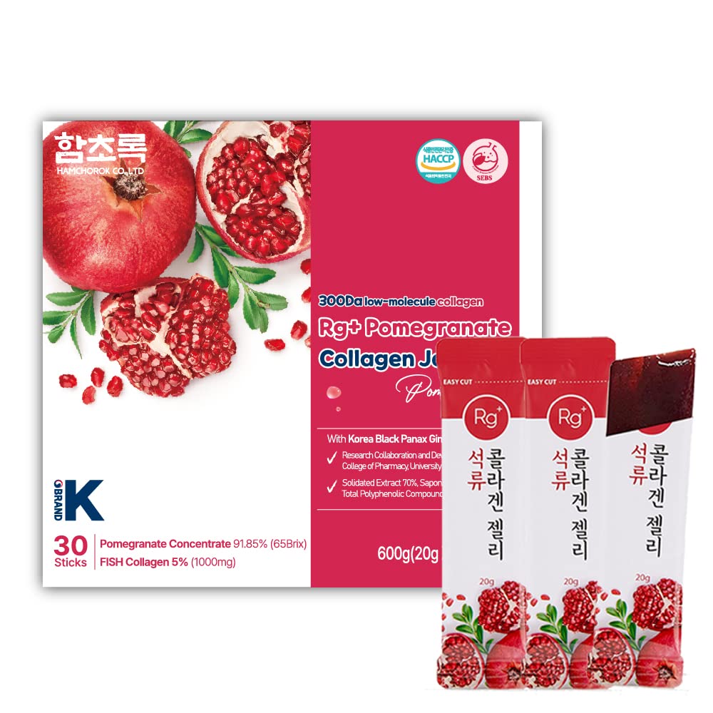 Anti- Aging korean- Beauty Pomegranat Collagen Jelly Stick 20g * 30 Stick / for hud, negle og hårvækst