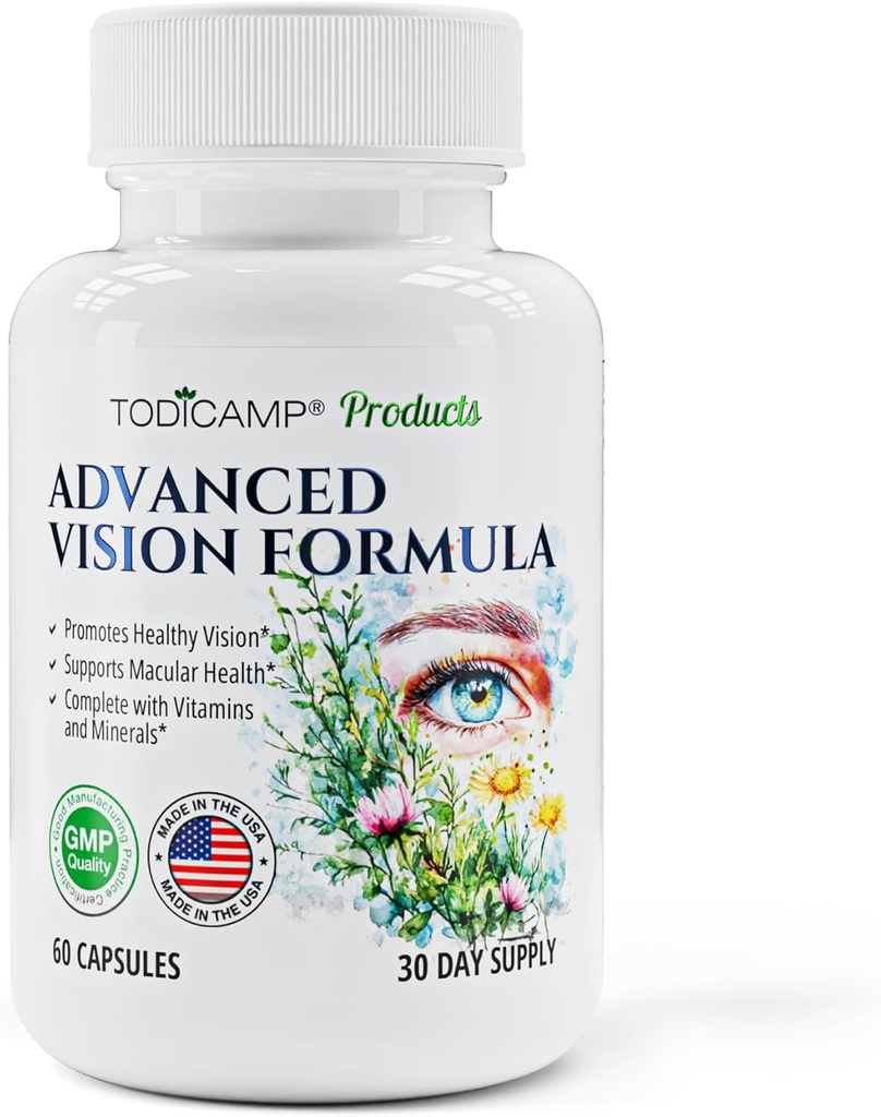 Macular Support Eye Health Vitamin & Vision Kosttilskud Lutein 400mg, Zeaxanthin 10mg, Eyebright Herb, Lycopene Supplement & Bilberry Supplement for øjne, Eye Vitamin til seniorer & voksne