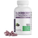 Bronson Elderberry Extra Strength, understøtter sundt immunsystem & antioxidant beskyttelse, ikke GMO, 180 vegetariske kapsler