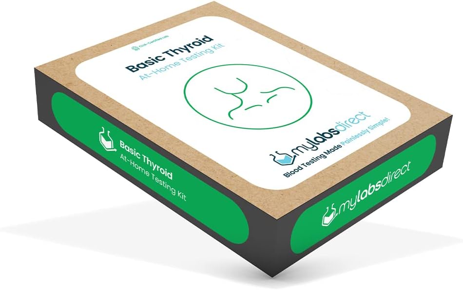 Basic Thyroid at- Home Test Kit Note 124; Oplev Hyperthyroidisme eller Hypothyroidisme Note 124; Måler TSH, Gratis T3, Gratis T4