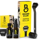 The Beard Club Derma Roller, Beard Growth Oil, Clensing Spray & Erstatning Head - Mikroneedling Roller med 540 Titanium Mikroneedles til ansigt, krop og skalp - Beard Roller med Sandalwood Beard Oil