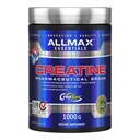 ALLMAX Essentials CREATINE - 1000 g Powder - Forbedrer ydeevne og træningsintensitet - Vegan & Gluten Free - 200 Servere