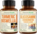 Gurkemeje supplement med Boswellia Serrata Extract & Glucosamin Chondroitin MSM og gurkemeje supplement