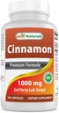 Bedste Naturals Cinnamon 2000 mg Tilsvarende med Chrom 400 mcg per servering - Metabolisme Support - 180 kapsler