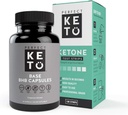 Perfekt Keto eksogene Ketoner Base BHB tillæg (60 kapsler) - Ketogen kost Support Weight Management, Energy & Focus - Ketose Beta- Hydroxybutyrat med (100 stk) Keto Strips Bundle