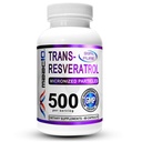 MAAC10 Trans Resveratrol 500 mg tillæg (Mikroniseret Pharmaceutical Grade 99% Pure Trans- Resveratrol Extract + BioPerine for Superior Absorption) (2X 250 mg kapsler 60ct)
