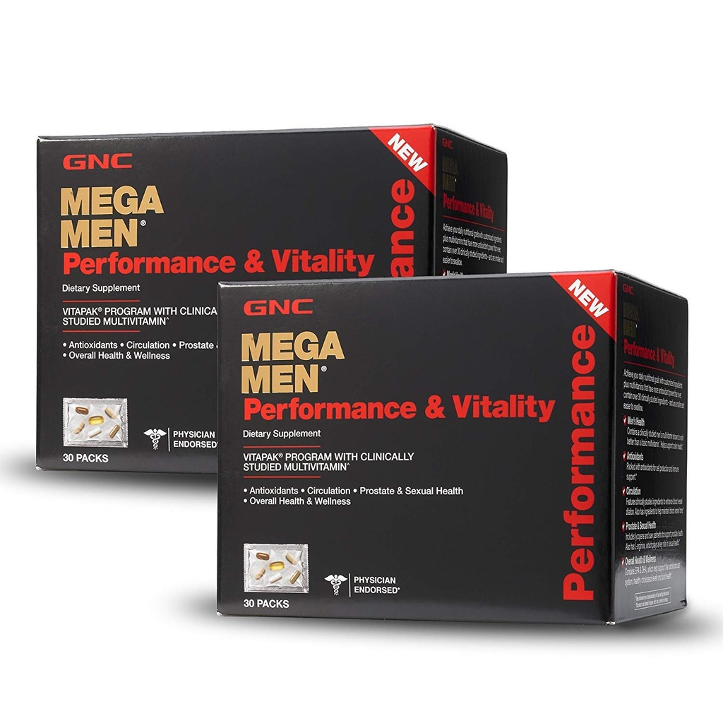 GNC Mega Men Performance Vitality - 30 pakker