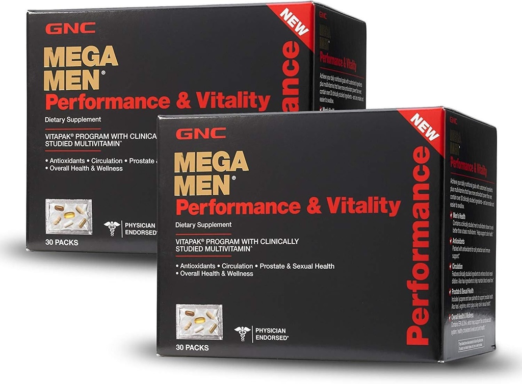 GNC Mega Men Performance Vitality - 30 pakker