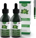 Chlorophyll Liquid Drops - 100% Natural Energy Booster og immunforsvar - Intern Deodorant og Detox - Højde Sygdom Relief - Fast Absorption, Vegan & Non- GMO - 120 Servere (Pack of 2)