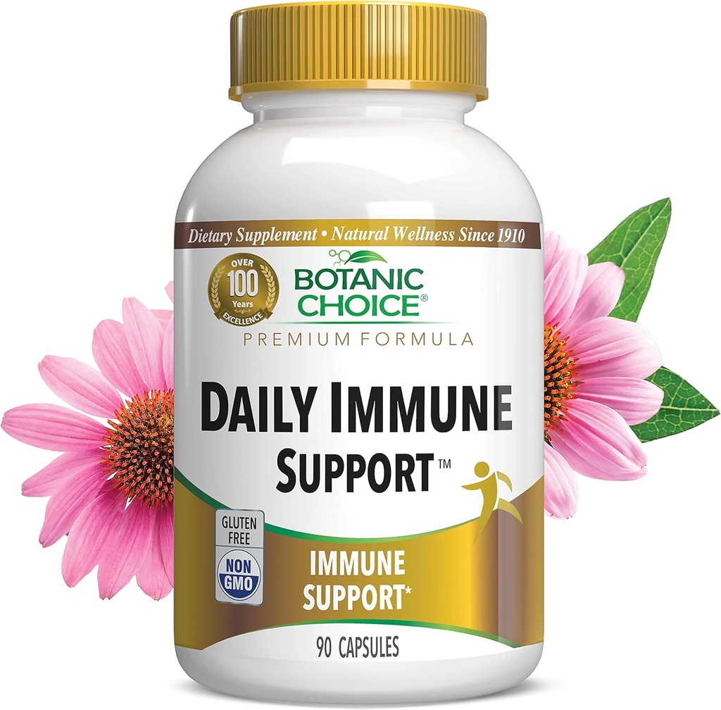 Botanic Choice daglig immunforsvar - med C-vitamin, hyldebær og zink til voksne - 90 kapsler