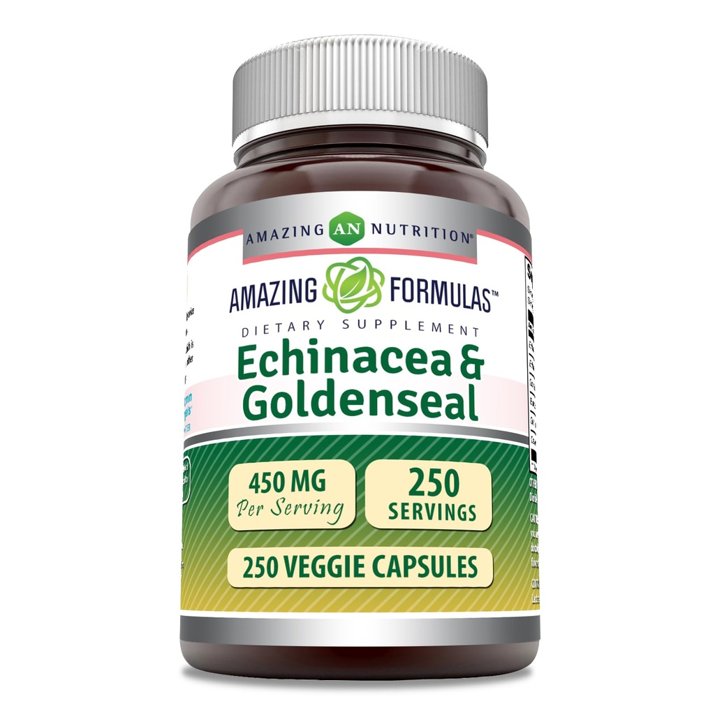 Amazing Formulas Echinacea med Goldenseal Supplement # 124; 450 Mg