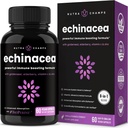 NutraChamps Echinacea Capsules 1000mg - 8-1- immunsupport - Echinacea Goldenseal, C-vitamin, zink, ingefær, hyldebær - 60 kapsler
