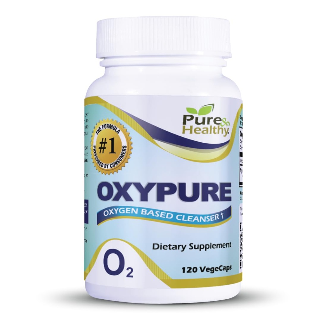 Ren & sund oxygen Magnesium oxide kolon renser med natrium Bicarbonat Veggie kapsler 120 Tæl