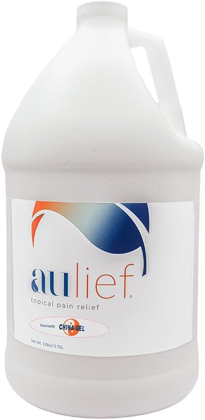 China- Gel Aulief Pain Relief Cream Arthritis & Muscle Rub for Sore Muskler & Fælles Smerte, Neck, Knee & Ryg Aches, Premium Farvefri Hvid Tema Gel, 128 oz flaske