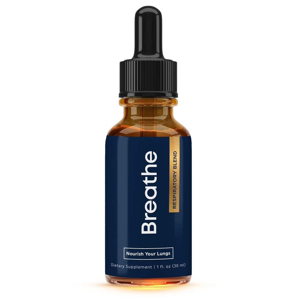 BREATHE 8- IN-1 Mullein Drops for Lungs & Airways (1 fl. oz.): Pebermynte, Timian, & Mullein Leaf Extract for Lungs Detox for Rygere - Bryd Mucus & Breathe Clear - GMO- Free & Made i USA