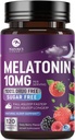 Melatonin 10mg Fast Opløs Kosttilskud, Sovetilskud til voksne - Ekstra styrke 10 mg Melatonin Tablet til afslappende søvn Support, Jordbærsmag, Sugar- Free Non- GMO - 120 dages forsyning