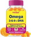 Nå Ja Omega 3 6 9 Gummies Beeg 124; med Flaxseed Oil og DHA Beeg 124; Vegetar Omega 3 Fish Oil Alternative Bud124; GMO fri, Gluten Free, Orange & Lemon Flavor Budd124; Natural Sourced Colors and Flavors Budd124; 90 Greve