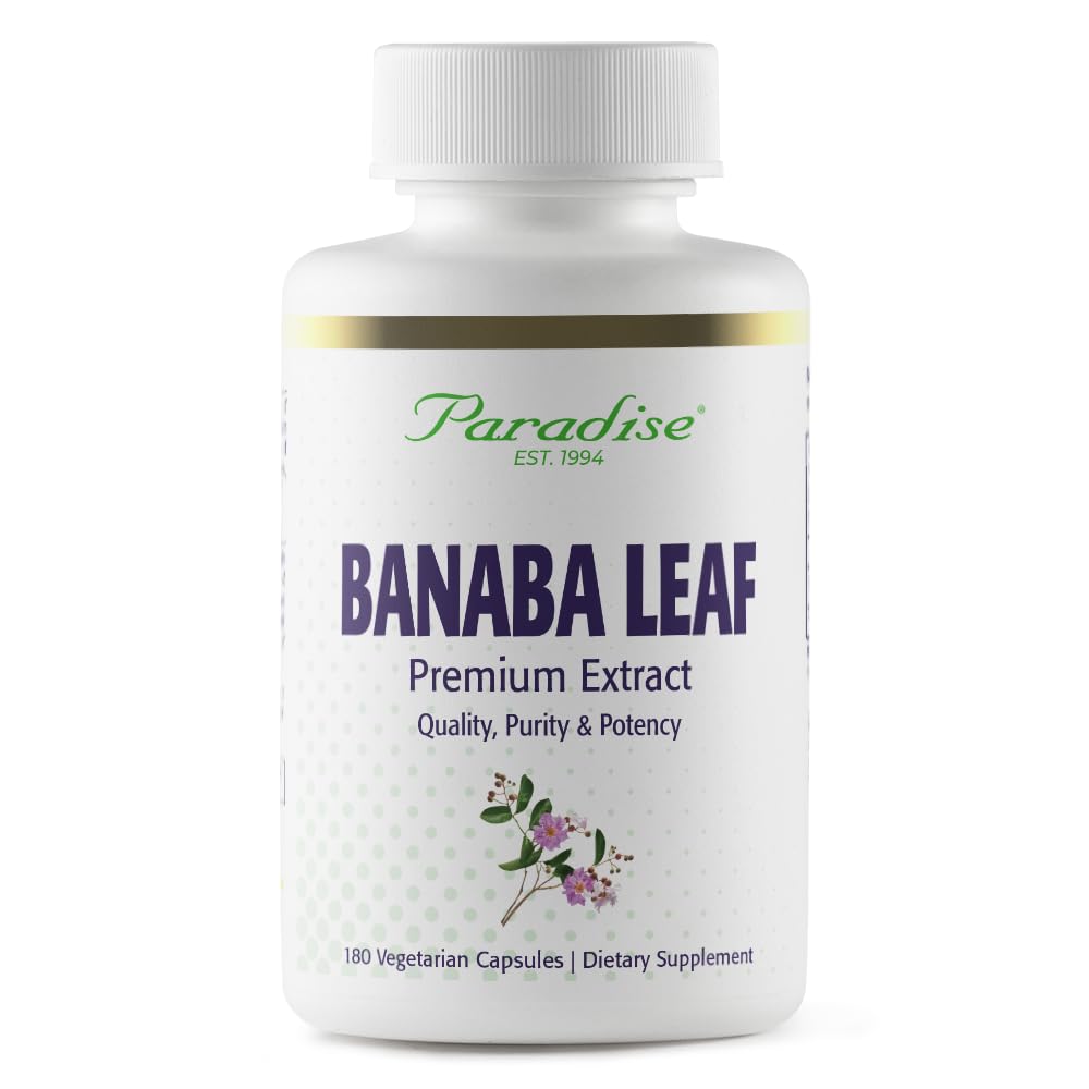 Paradise urter, Banaba Leaf, 12: 1 Koncentreret ekstrakt, 250 mg, Vegan, Glutenfri, Non- GMO, 180 kapsler